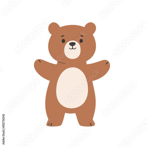 Vector illustration of a sweet Bear for youngsters' imaginative journeys