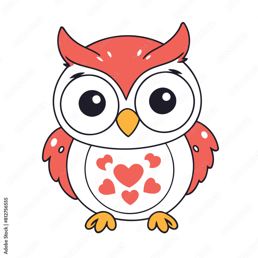Cute vector illustration of a Owl for children book Cute vector illustration of a Owl for children book