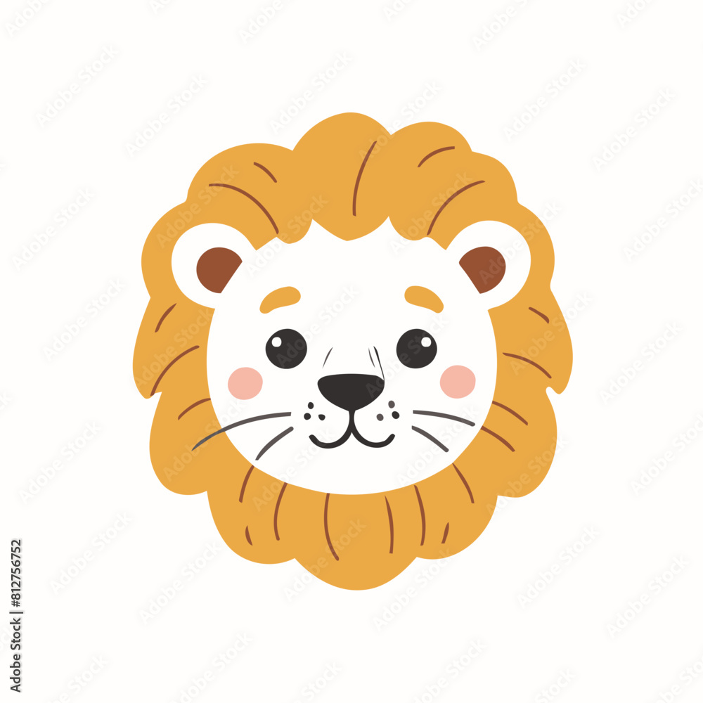 Cute vector illustration of a Lion for toddlers' playful adventures Cute vector illustration of a Lion for toddlers' playful adventures