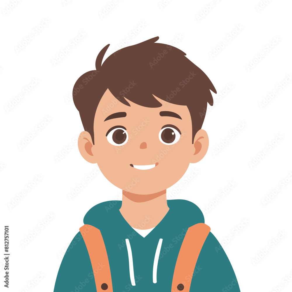 Vector illustration of a cute Boy for kids books Vector illustration of a cute Boy for kids books