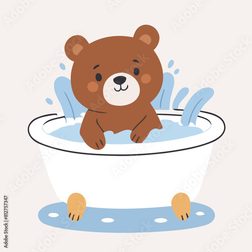 Vector illustration of a playful Bear for preschoolers' storytime