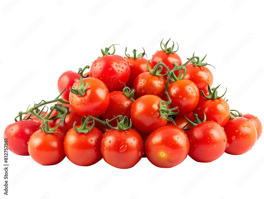 A Pile of Tomatoes with a Transparent Background PNG