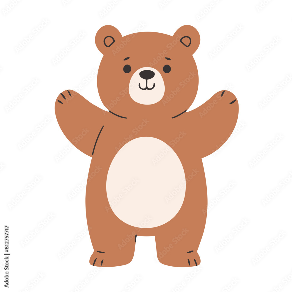 Vector illustration of an enchanting Bear for kids' storytelling Vector illustration of an enchanting Bear for kids' storytelling