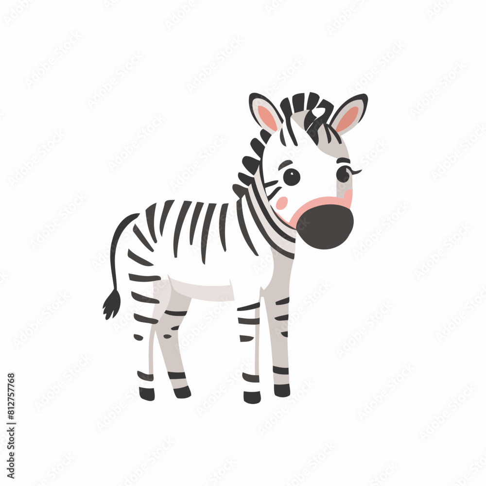 Cute vector illustration of a Zebra for early readers' delight Cute vector illustration of a Zebra for early readers' delight