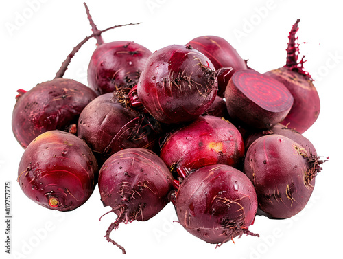 A Pile of Beetroots with a Transparent Background PNG