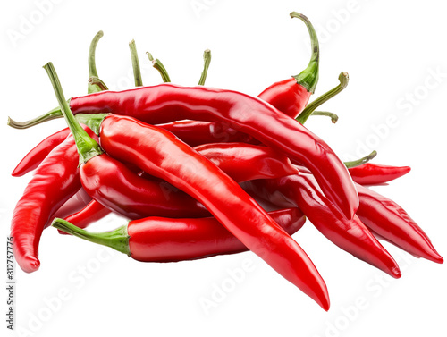 A Pile of Chili Peppers with a Transparent Background PNG