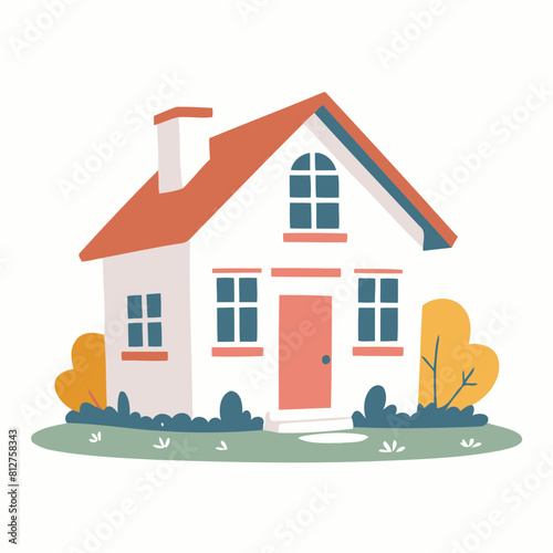 Cute vector illustration of a House for youngsters' picture books