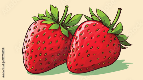 A beautifully detailed strawberry vector illustrati