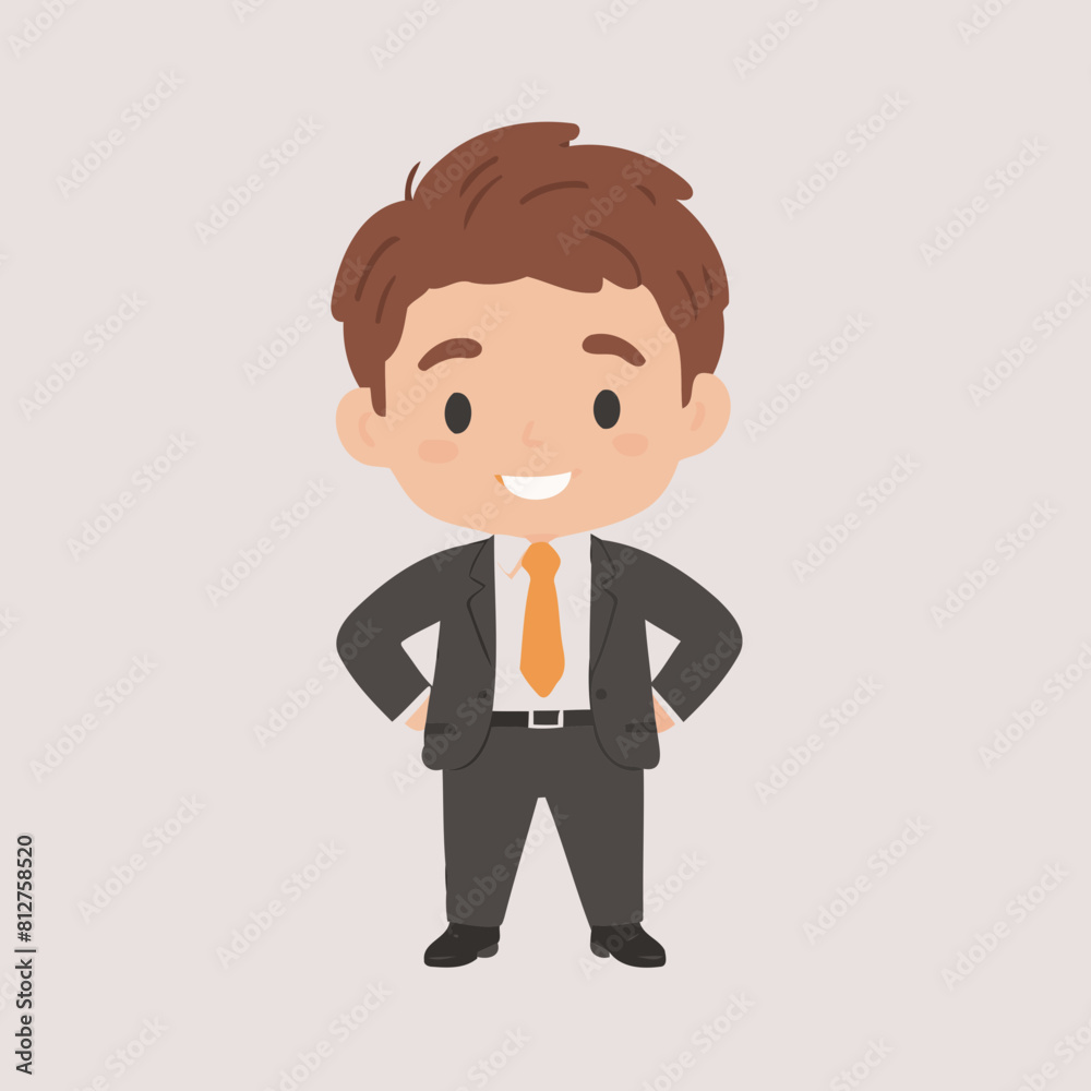 Cute Businessman vector illustration for little ones' bedtime routines Cute Businessman vector illustration for little ones' bedtime routines