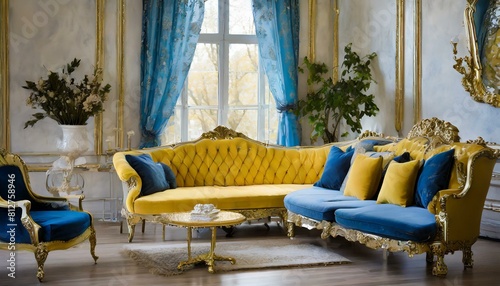 salon decorado con muebles estilo clásico