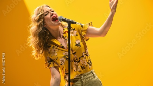 A Passionate Singer on Stage