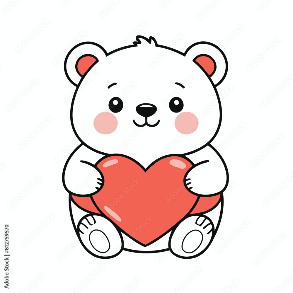 Cute Bear vector illustration of a for toddlers books Cute Bear vector illustration of a for toddlers books