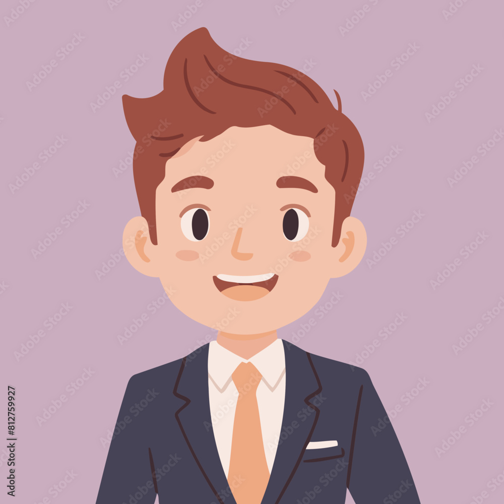 Vector illustration of a cute Businessman for children book Vector illustration of a cute Businessman for children book
