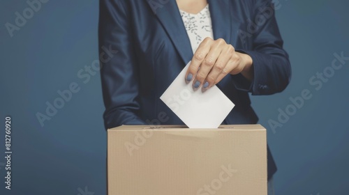 A Citizen Casting Her Vote photo