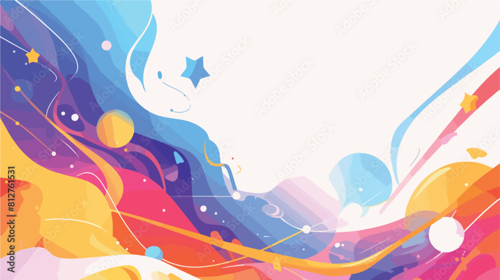 Abstract colorful curve background design. Vector i
