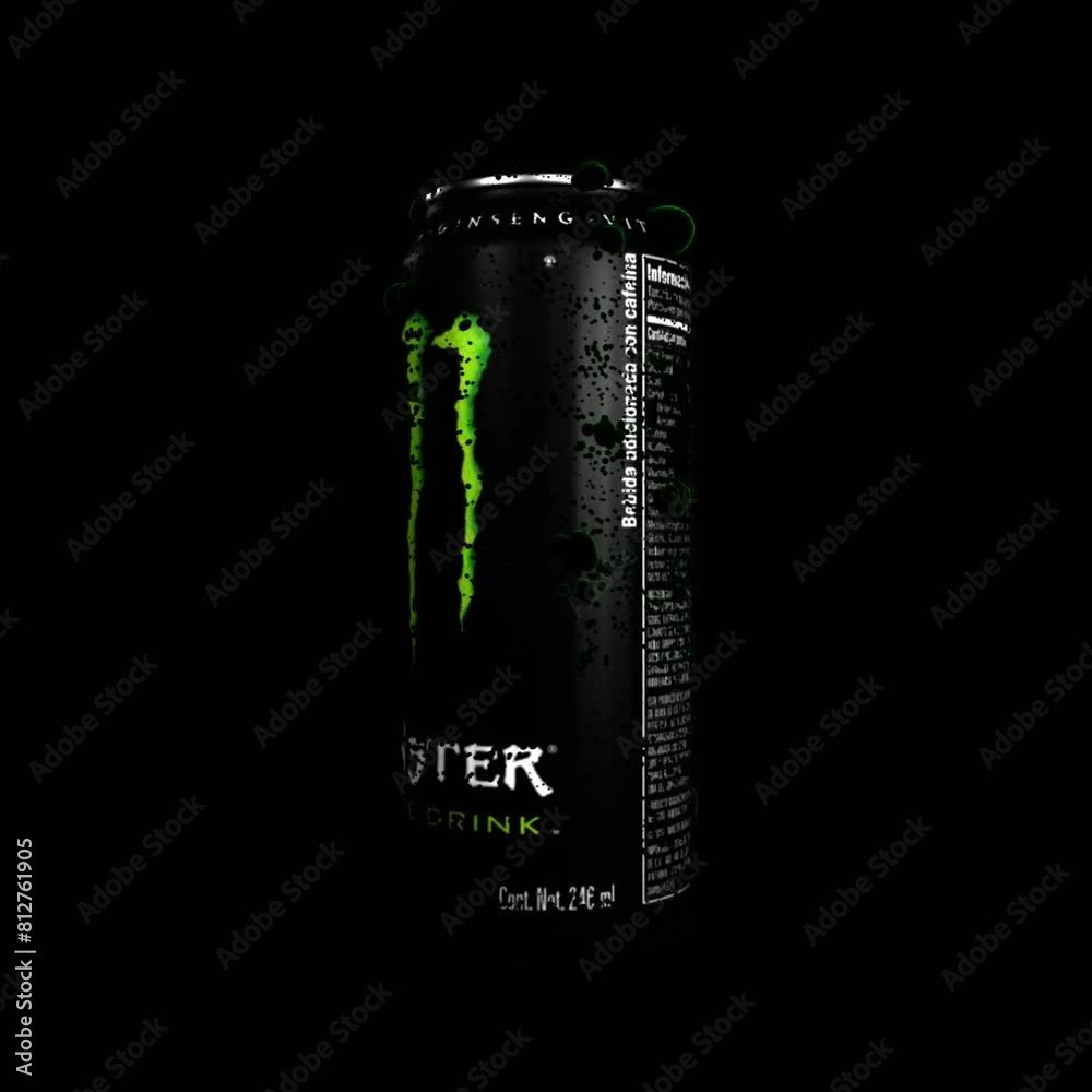 3d render monster energy drink digital art 3d promo green monster black ...