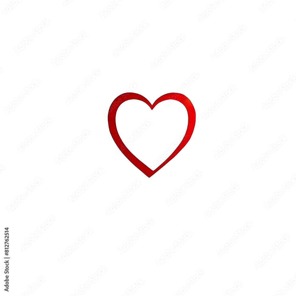 red heart love shape