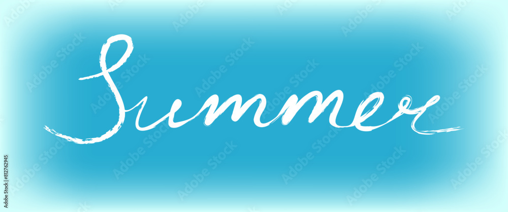 Obraz premium A handwritten inscription about summer for the design