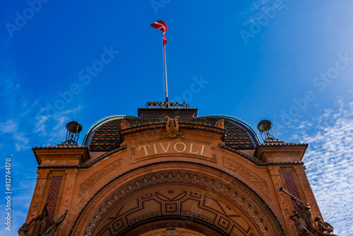 Entrance to Tivoli Gardens in Copenhagen, Denmark