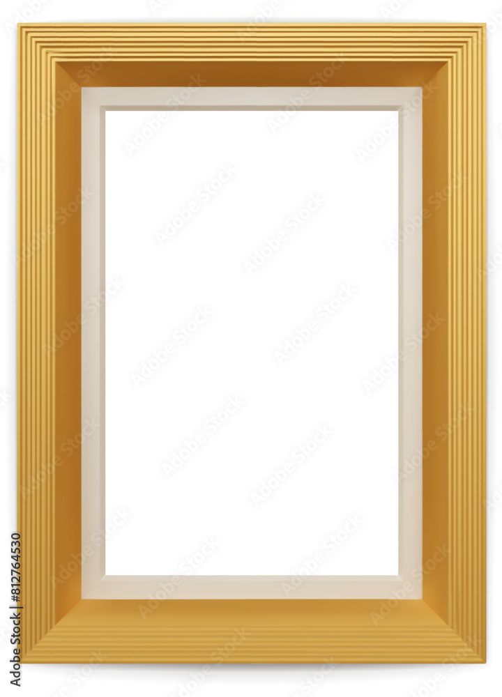 Golden modern frame isolated on white background. Realistic rectangle frames mockup. Classic Photo wooden frame. Gold borders set for painting, poster, photo gallery. 3d png illustration. Golden modern frame isolated on white background. Realistic rectangle frames mockup. Classic Photo wooden frame. Gold borders set for painting, poster, photo gallery. 3d png illustration.