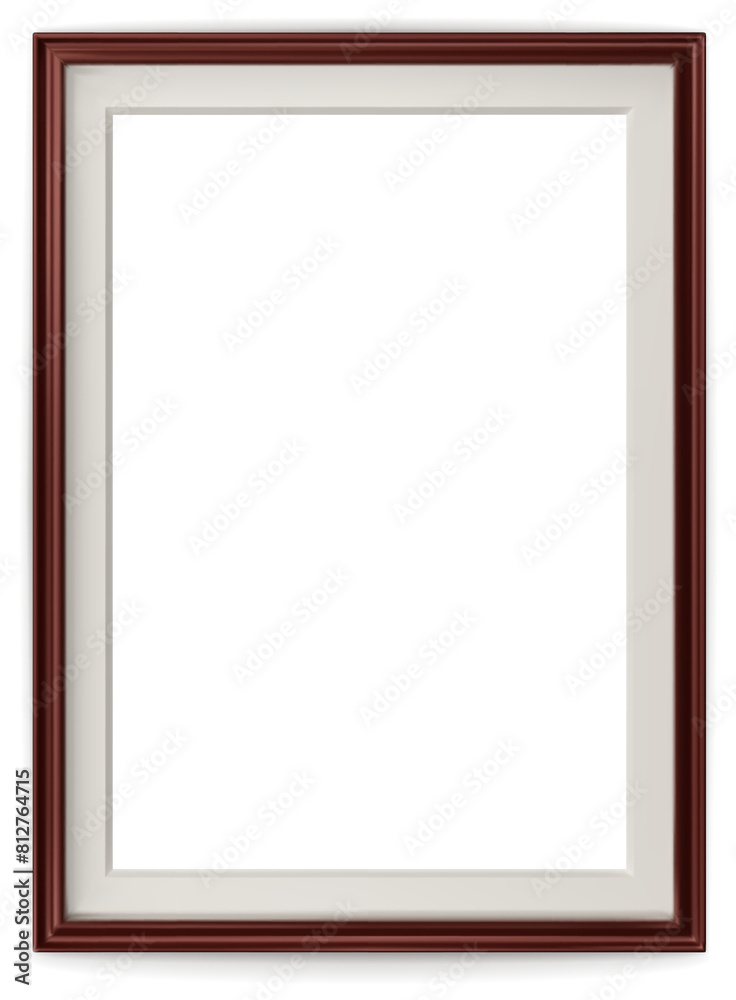 Dark brown modern frame isolated on white background. Realistic rectangle frames mockup. Classic Photo wooden frame. Borders set for painting, poster, photo gallery. 3d png illustration. Dark brown modern frame isolated on white background. Realistic rectangle frames mockup. Classic Photo wooden frame. Borders set for painting, poster, photo gallery. 3d png illustration.