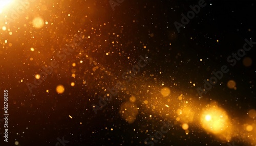 dust particles fly in the air over black background with light leak 4k photo