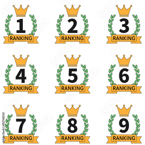 ランキングアイコンのセット