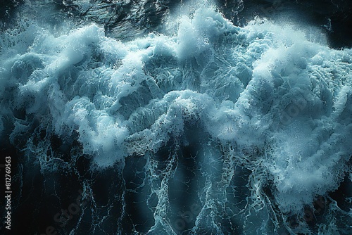 Depicting a ocean ocean blue sea water aerial water waves scene photo