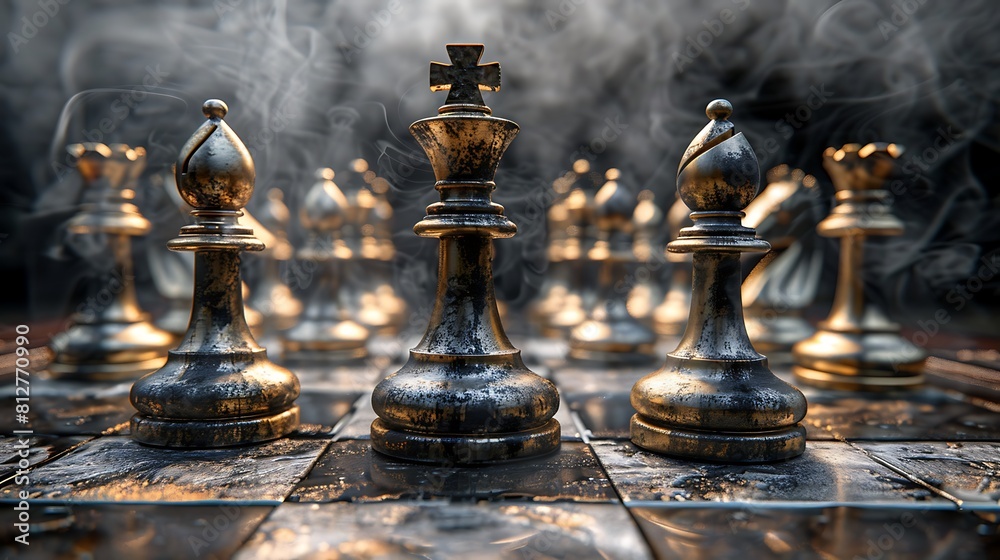 Chess games, tense chess battles,チェスゲーム,緊迫するチェス同士の戦い、Generative AI Chess games, tense chess battles,チェスゲーム,緊迫するチェス同士の戦い、Generative AI