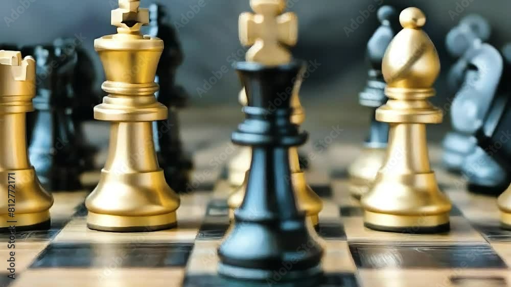 A close up of a chess board with a king piece in the center A close up of a chess board with a king piece in the center