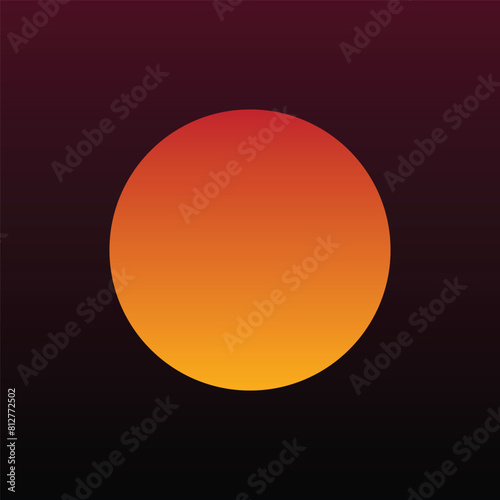 Minimal simple clip art of sun