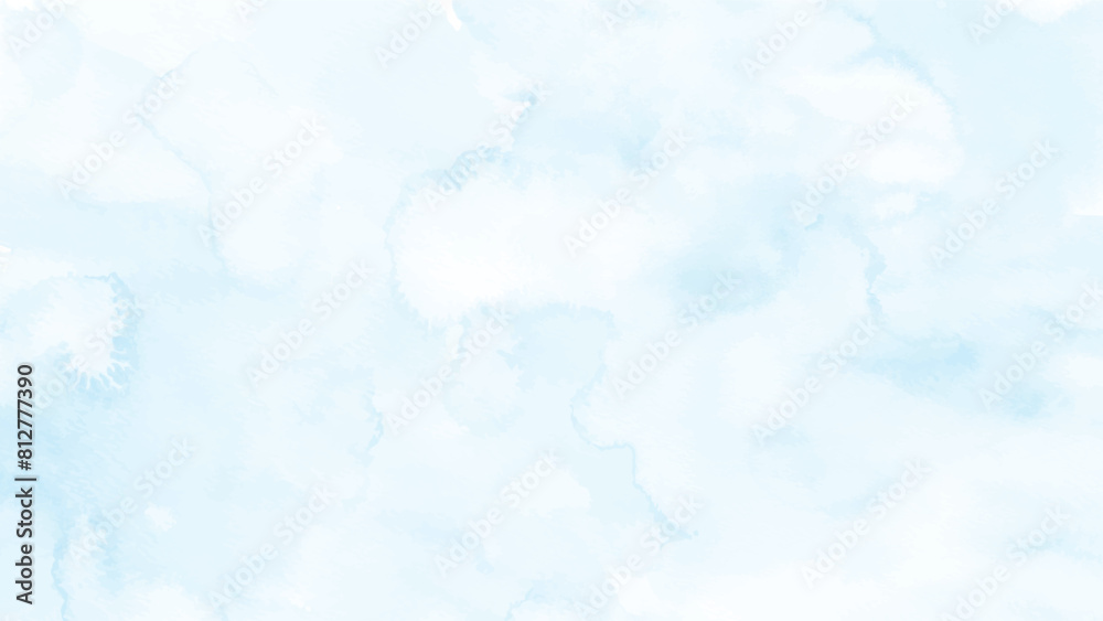 Fototapeta premium Abstract light blue watercolor stain for background