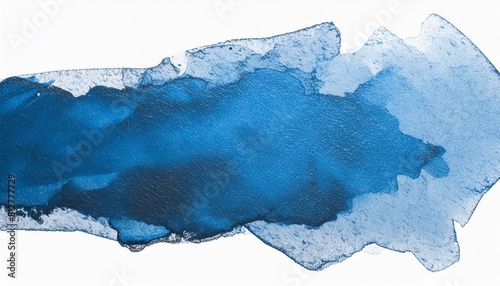 blue ink stain on a transparent background © Seamus