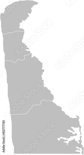 Delaware state of USA. Delaware territory. States of America territory on white background. Separate states. Vector illustration