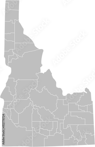 Idaho state of USA. Idaho territory. States of America territory on white background. Separate states. Vector illustration