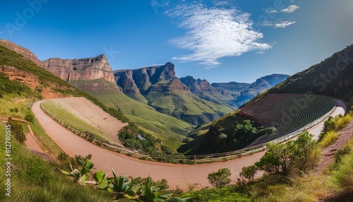 drakensberg amphitheatre in south africa photo