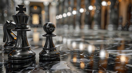 Chess games, tense chess battles,チェスゲーム,緊迫するチェス同士の戦い、Generative AI 