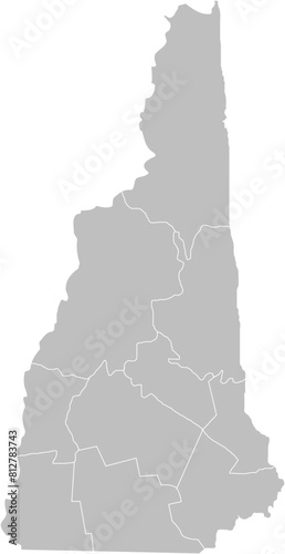 New Hampshire state of USA. New Hampshire territory. States of America territory on white background. Separate states. Vector illustration