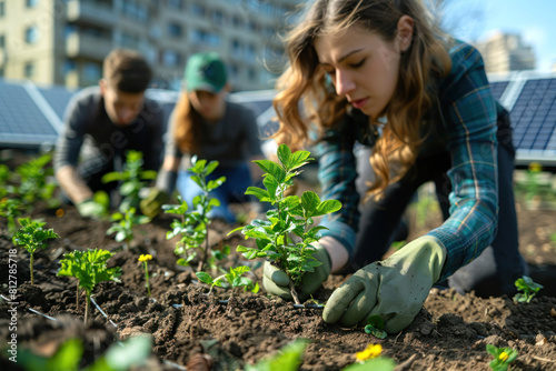 Greening the City: Young Adults Planting Trees in Urban Sustainable Living Initiative
