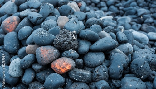 lava and stones texture background photo