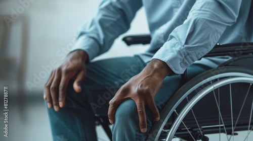 Man seated in a wheelchair