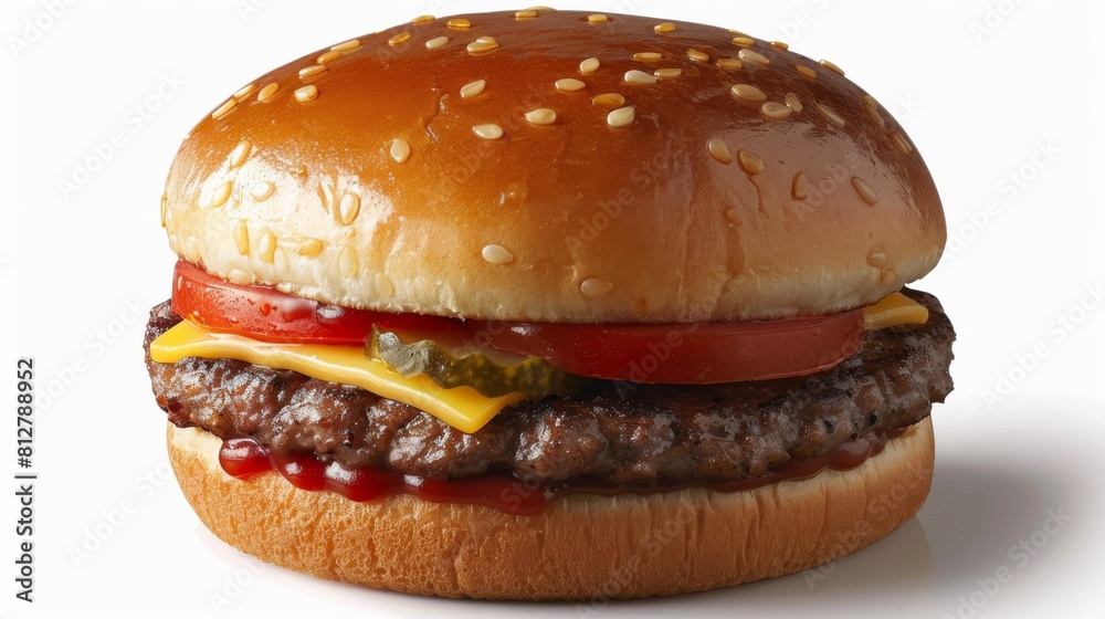 nice shot of hamburger in a white background nice shot of hamburger in a white background