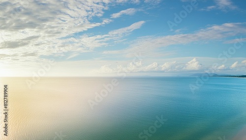 relaxing seascape reflections horizon of the sky and calm sea soft sunlight over tropical beach seascape horizon abstract bright sunshine sky light tranquil relax summer ocean view freedom nature