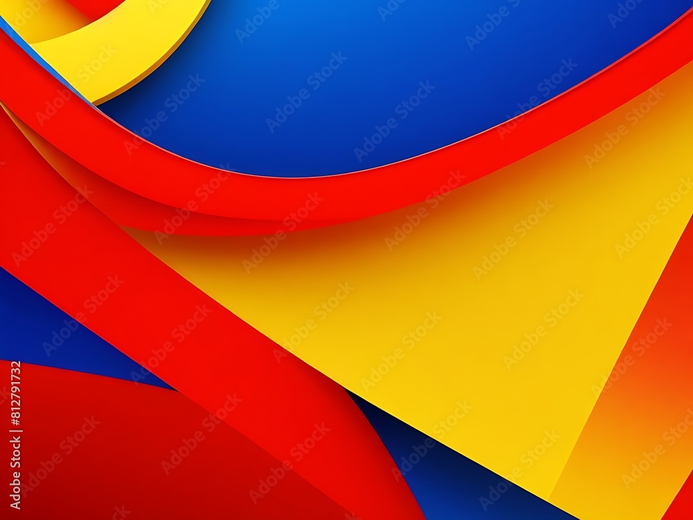 an abstract image with bright red, blue, and yellow colors. an abstract image with bright red, blue, and yellow colors.