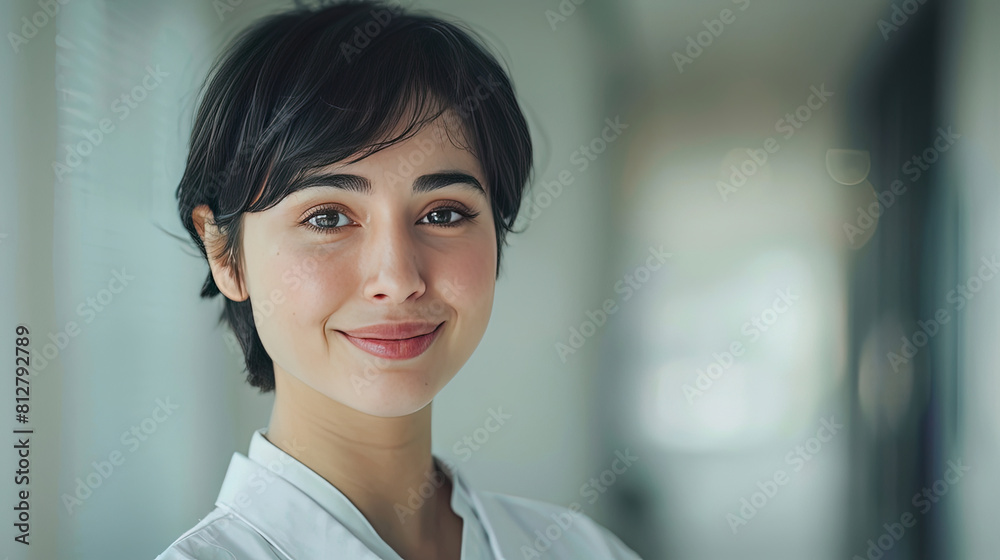 labor day background of a beautiful nurse