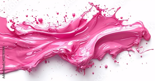 Vibrant Pink Splash Art for Creative Backgrounds