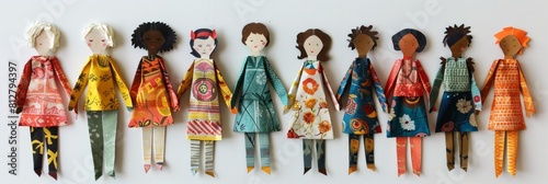 International Day of Living Together in Peace. paper dolls. photo