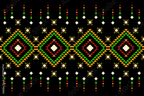 Cross Stitch. Geometric ethnic patterns. Design for Saree, Patola, Sari, Dupatta, Vyshyvanka, rushnyk, dupatta, Clothing, fabric, batik, Knitwear, Embroidery, Ikkat, Pixel pattern. Traditional Design.