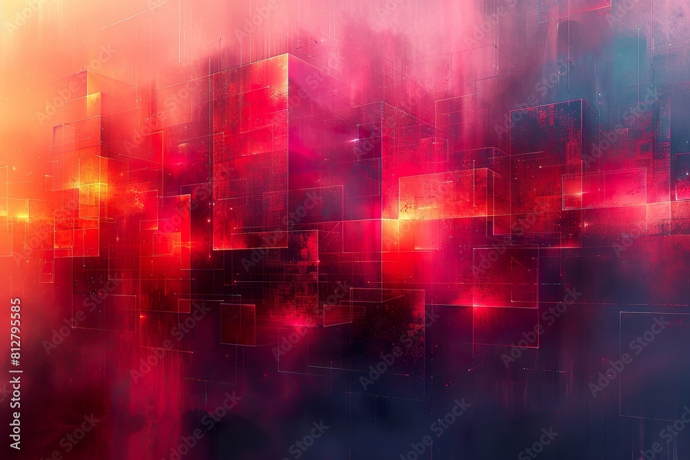 Generate a sleek and abstract hi-tech geometric background, designed for a modern futuristic technology