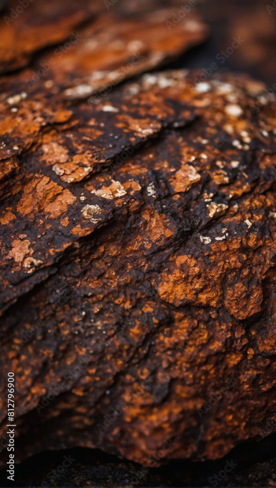 Nature's texture, Detailed close-up of dark red-orange-brown rock, perfect for backgrounds. Nature's texture, Detailed close-up of dark red-orange-brown rock, perfect for backgrounds.
